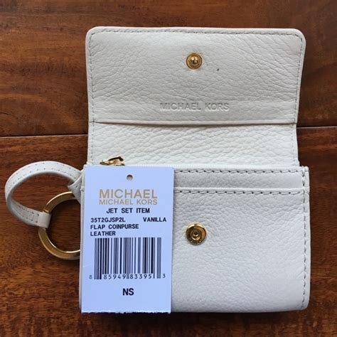 cream michael kors wallet